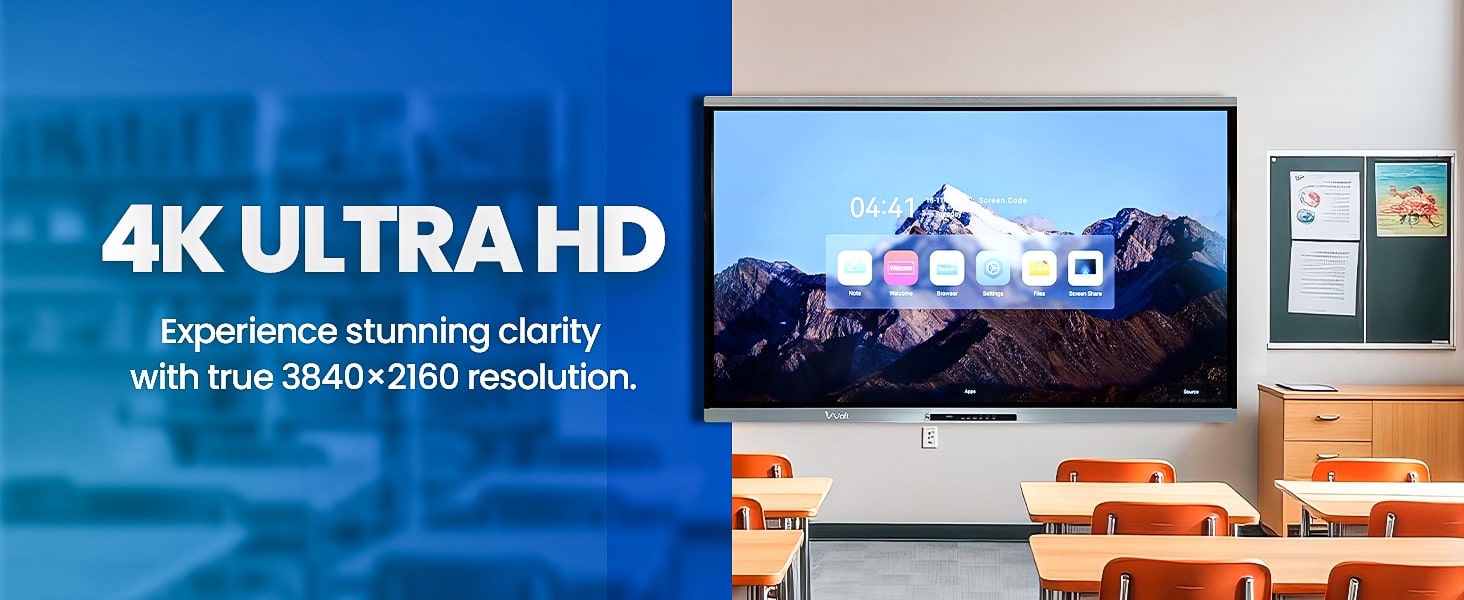 AIWaft EduPro 4K UHD Interactive Digital Board 4k ultra hd