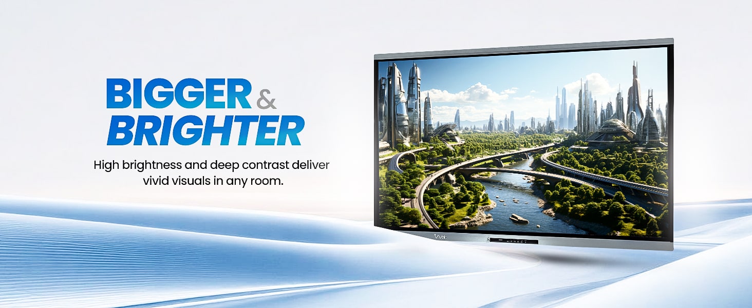 AIWaft EduPro 4K UHD Interactive Digital Board bigger and brighter