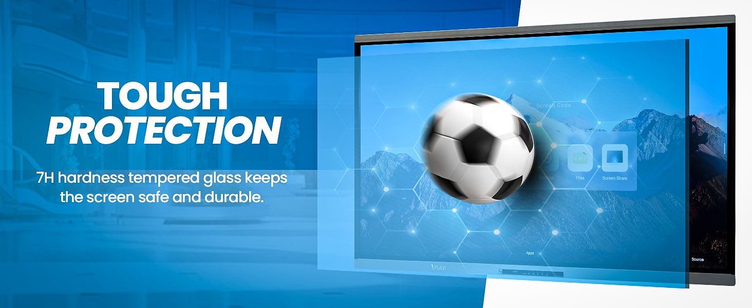 AIWaft EduPro 4K UHD Interactive Digital Board tough protection