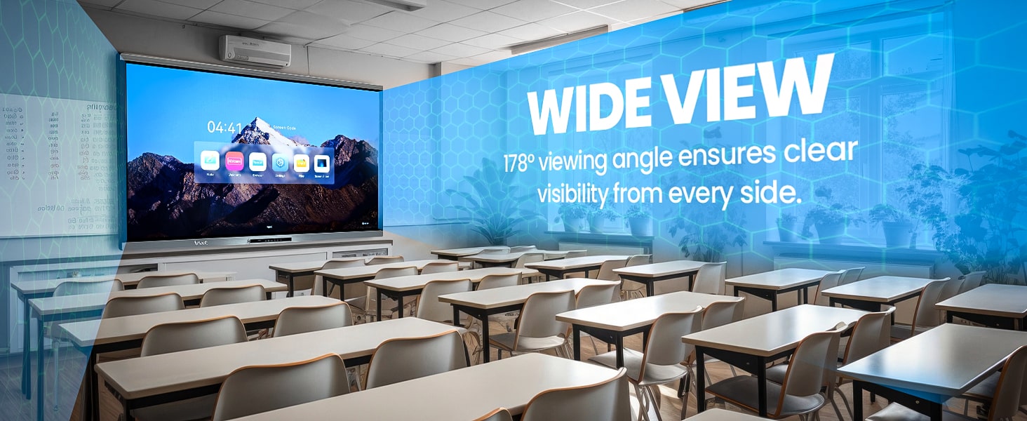 AIWaft EduPro 4K UHD Interactive Digital Board wide view