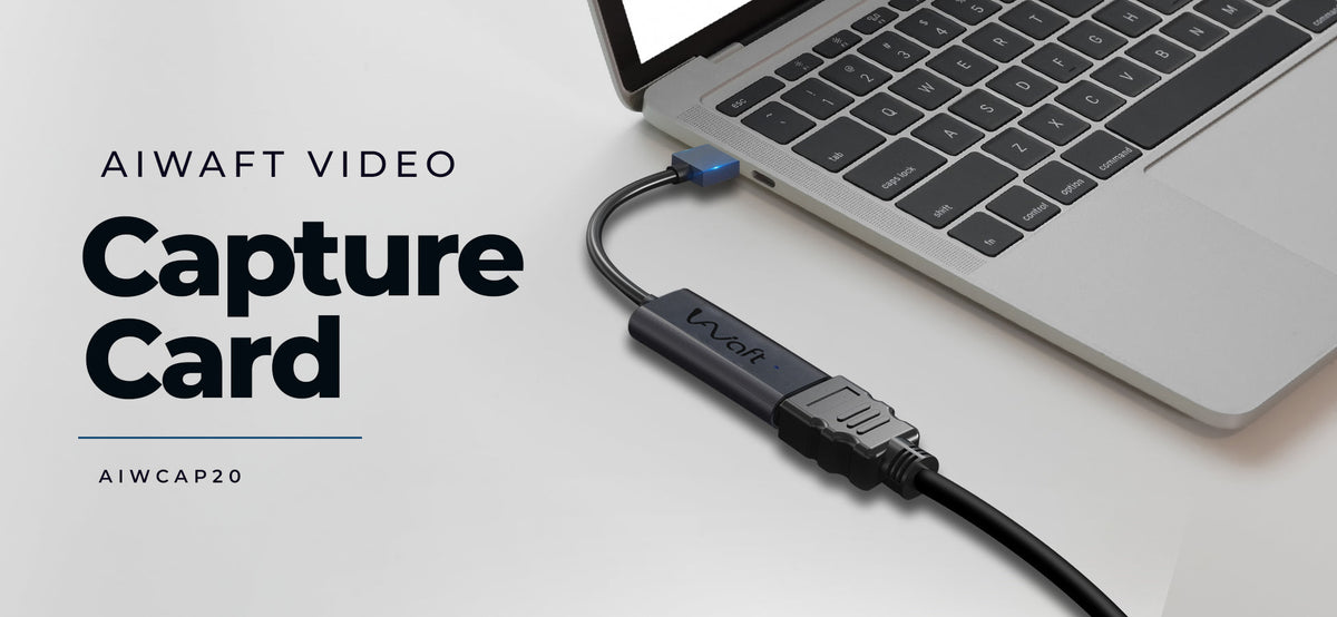 AIWaft AIWCAP20 Full HD Video Capture Card – 1080p 60FPS HDMI to USB & Type-C
