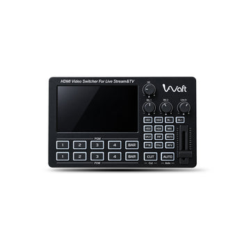 AIWaft 4 Way HDMI Video Switcher with 5-Inch IPS Screen for Live Streaming