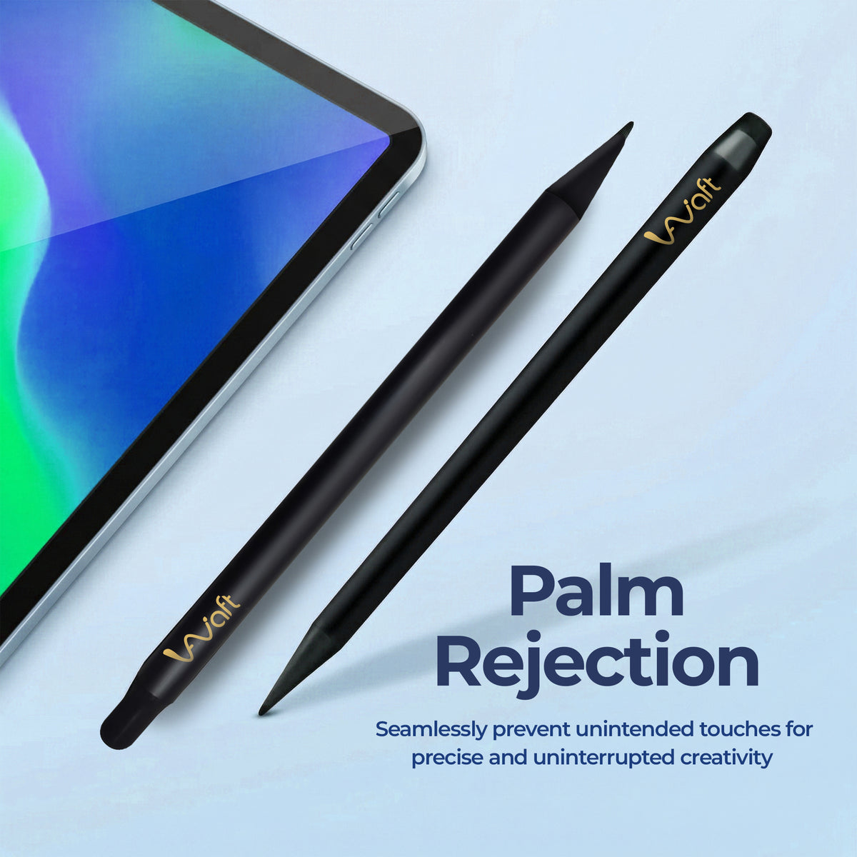 AIWaft 2-in-1 Stylus Pen for Digital Boards – Fine Point Tip, High Sensitivity & Precision | Smooth Writing & Drawing for Smart Boards | Capacitive Stylus | Black Stylus for Digital Boards