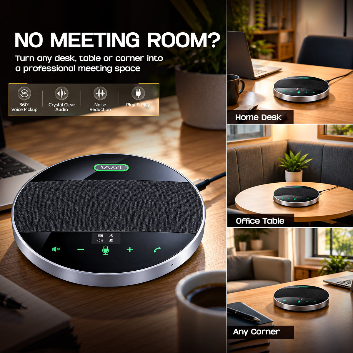 AIWaft AIW-M5B-EX Bluetooth Conference Speakerphone