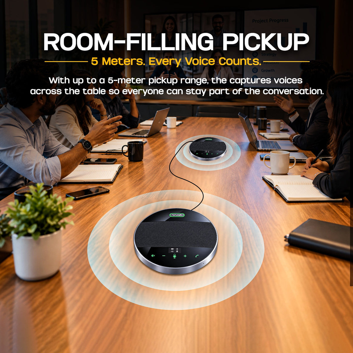AIWaft AIW-M5B-EX Bluetooth Conference Speakerphone
