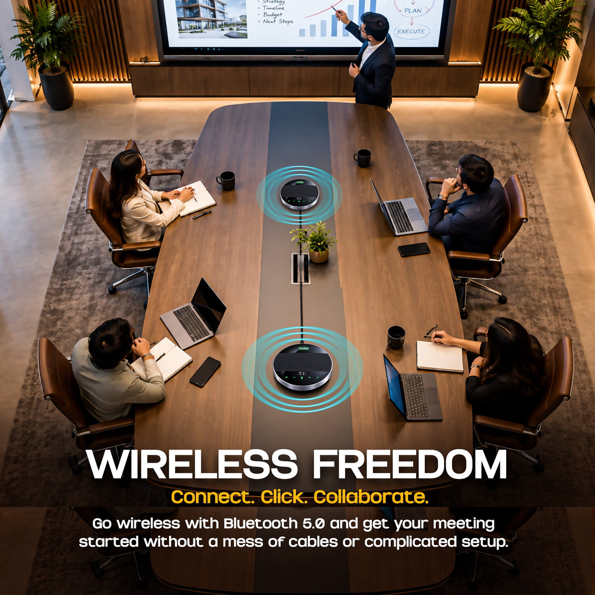 AIWaft AIW-M5B-EX Bluetooth Conference Speakerphone