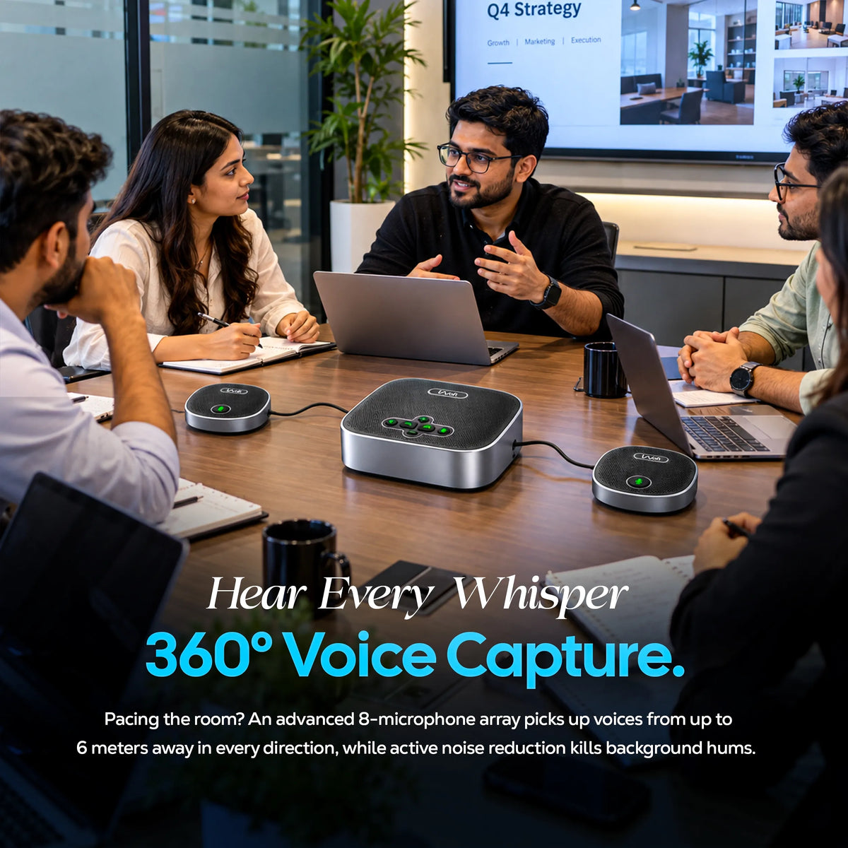 AIWaft AIW-M6B-EX Speakerphone with Expansion Mics
