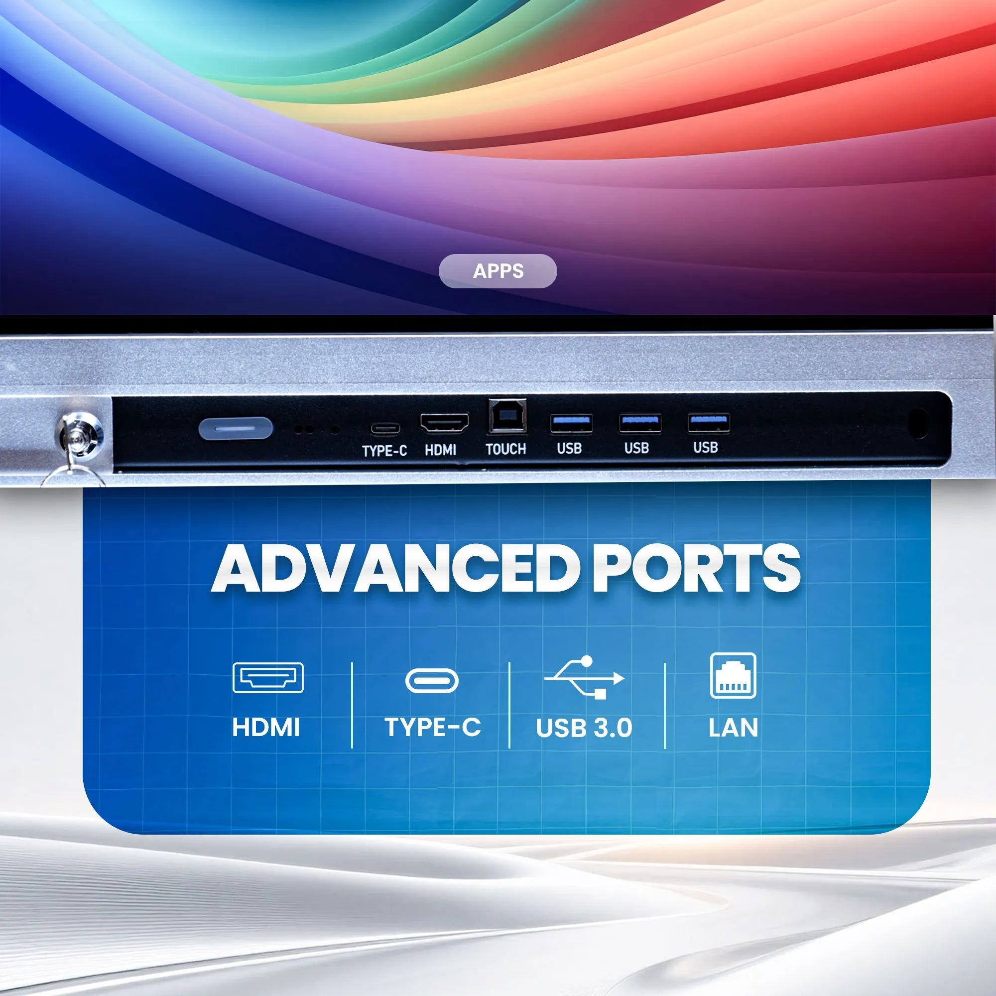 AIWaft EduPro 75 Inch 4K UHD Interactive Digital Board with Android 15, 40-Point IR Touch, 8GB RAM 128GB ROM for Smart Classrooms & Corporate Meetings