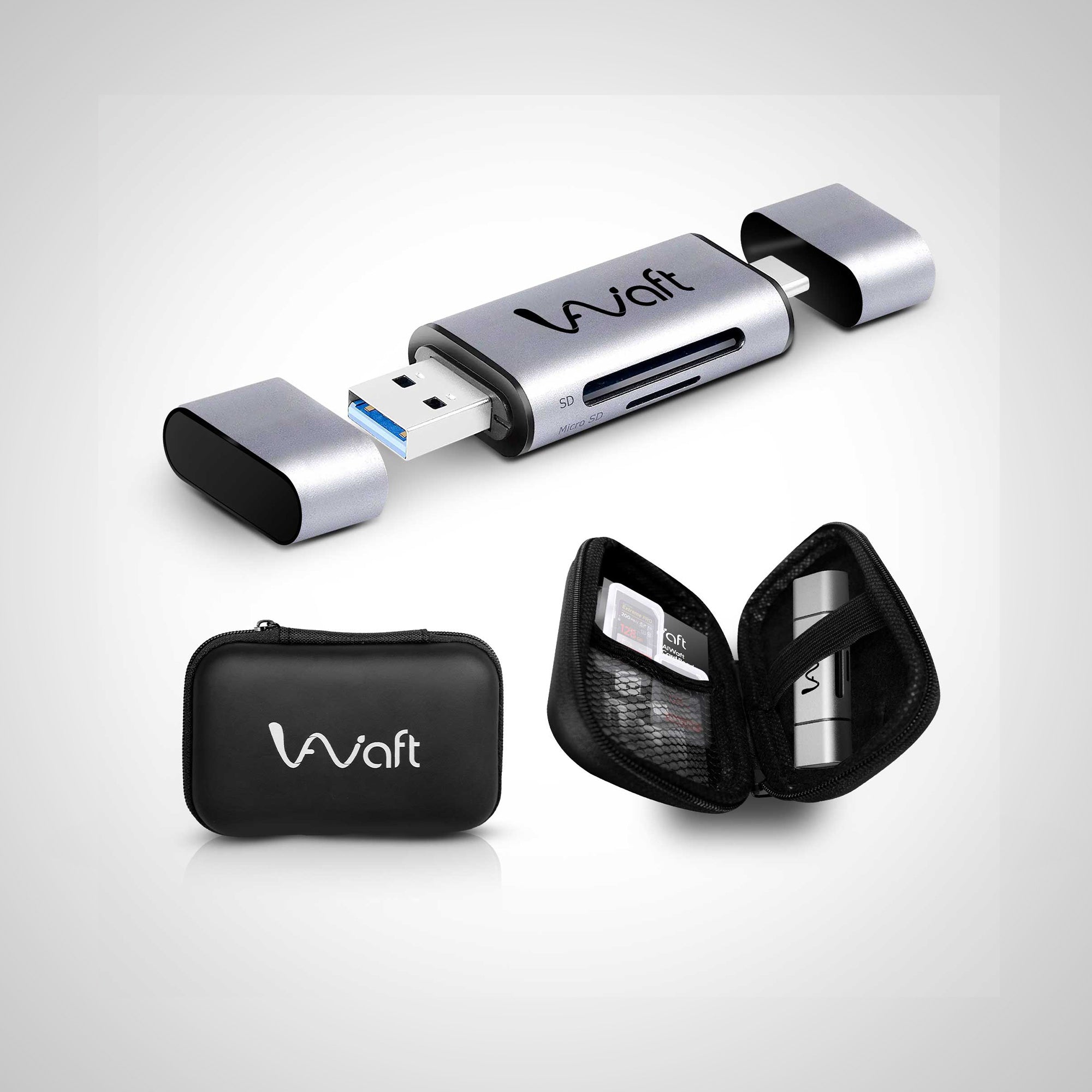 AIWaft High Speed 2-in-1 Card Reader use