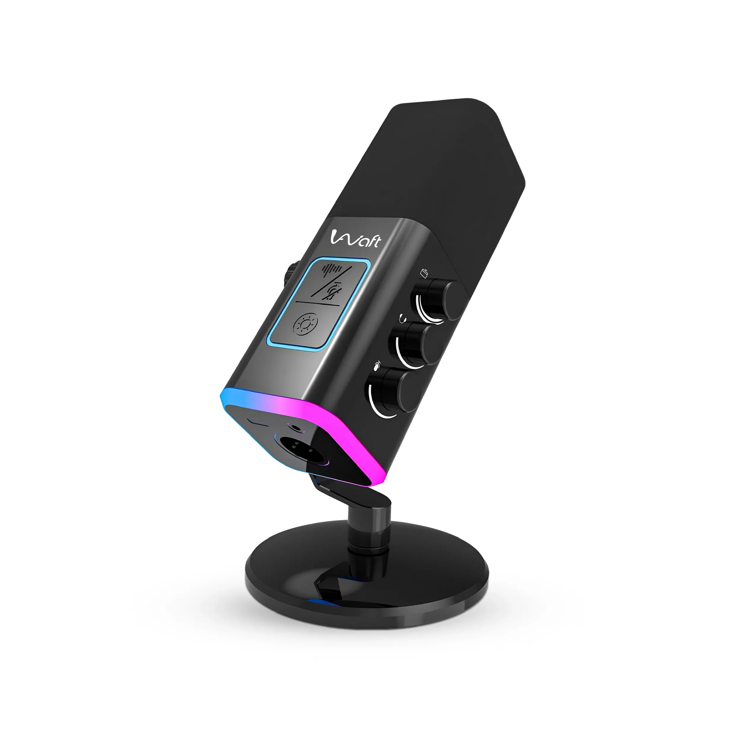 AIWaft USB XLR Dynamic Microphone front image (Black)
