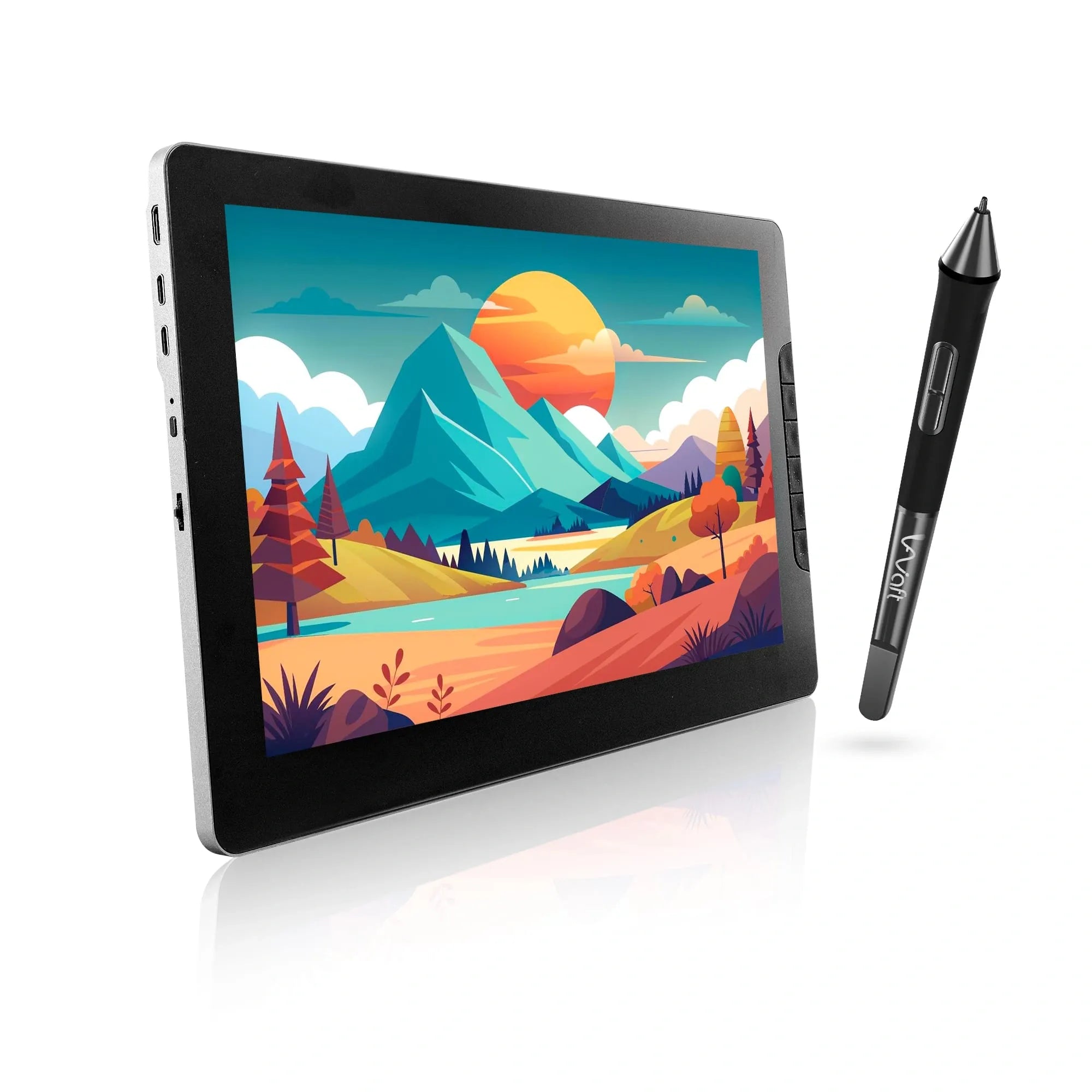AIWaft Display Pentab – Best Drawing Tablet with Pen | HD Display, Pressure Sensitivity, Ultra-Responsive Stylus | Ideal for Art, Teaching & Students