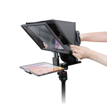 AIWaft ALWT12XS 12.9 Inch Professional Teleprompter with Bluetooth Remote & 70/30 Beam Splitter Glass for DSLR, Mirrorless Camera, iPad & Smartphone Video Recording