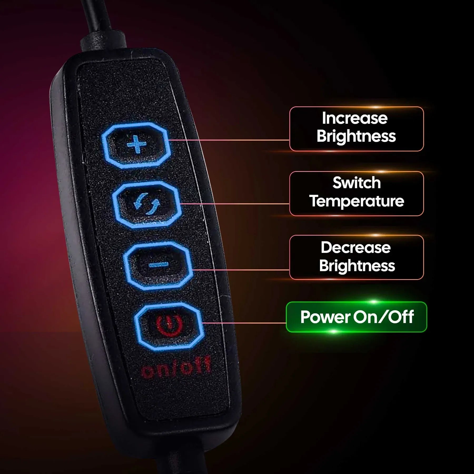 AIWaft 13-Inch Ring Light with Tripod Stand & Phone Holder | 2700K-6500K Dimmable LED | 15W USB Powered | 10-100% Brightness Control | 84 White & 84 Yellow Beads