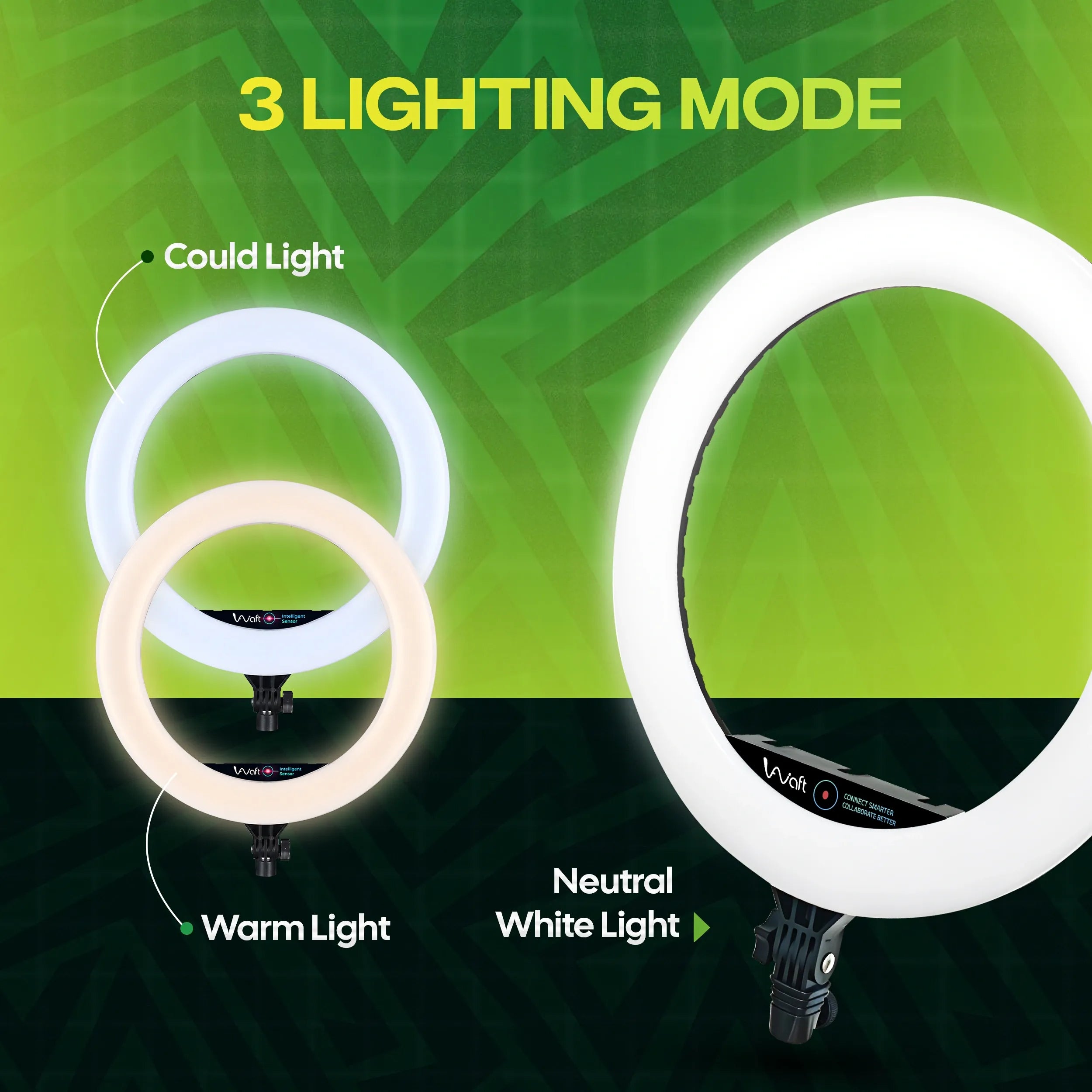 AIWaft 18-Inch Ring Light with Stand & Phone Holder for YouTube, Makeup & Video Shoots