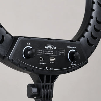 AIWaft 18-Inch Ring Light with Stand & Phone Holder for YouTube, Makeup & Video Shoots