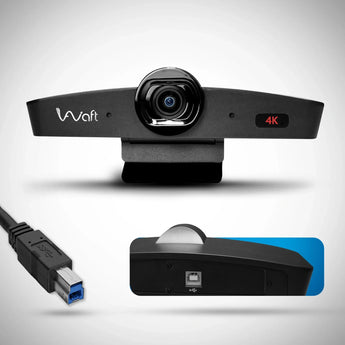 AIWaft E-PTZ 4K Webcam – Ultra HD Webcam for PC & Laptop | Auto Framing, Noise Suppression, Low-Light Correction | Best for Zoom, YouTube, Streaming & Gaming