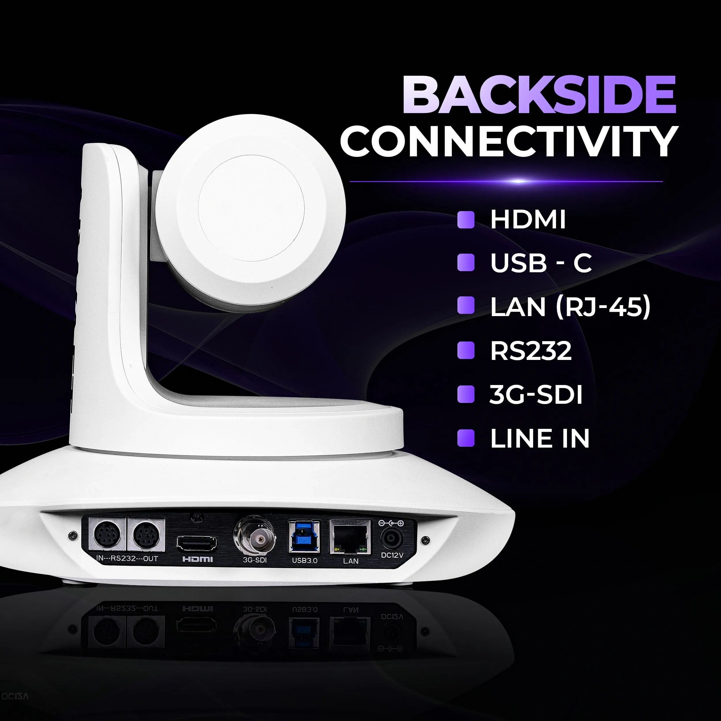 AIWaft 4K PTZ Pro Lens Camera 12X Optical Zoom with HDMI, SDI, USB IP for Online Teaching & Live Streaming