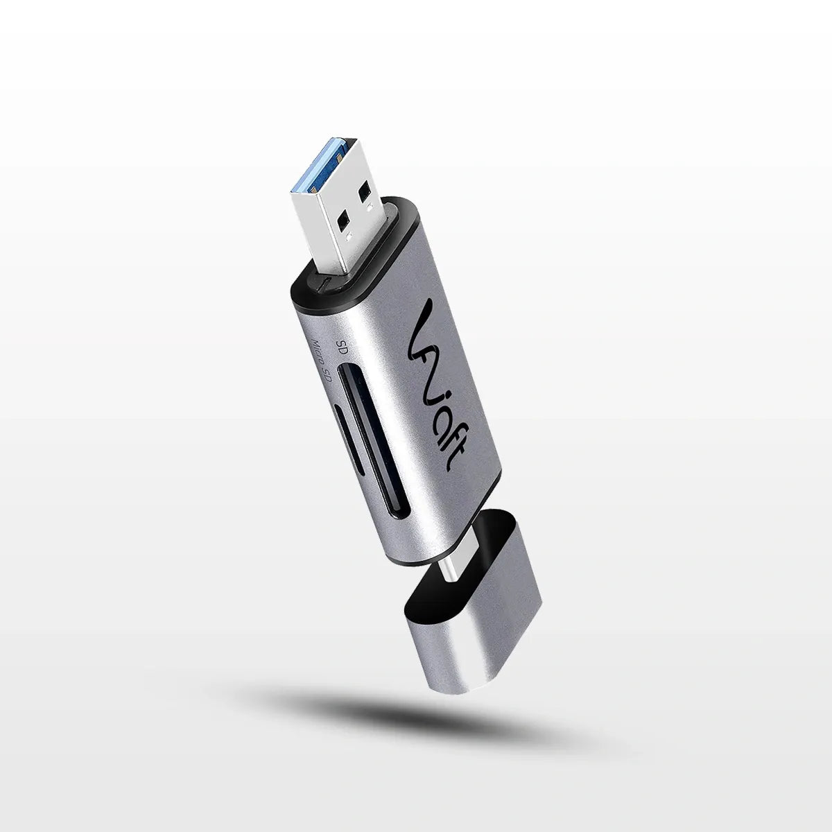 AIWaft Card Reader - USB & Type-C Support, 5 Gbps, LED Display