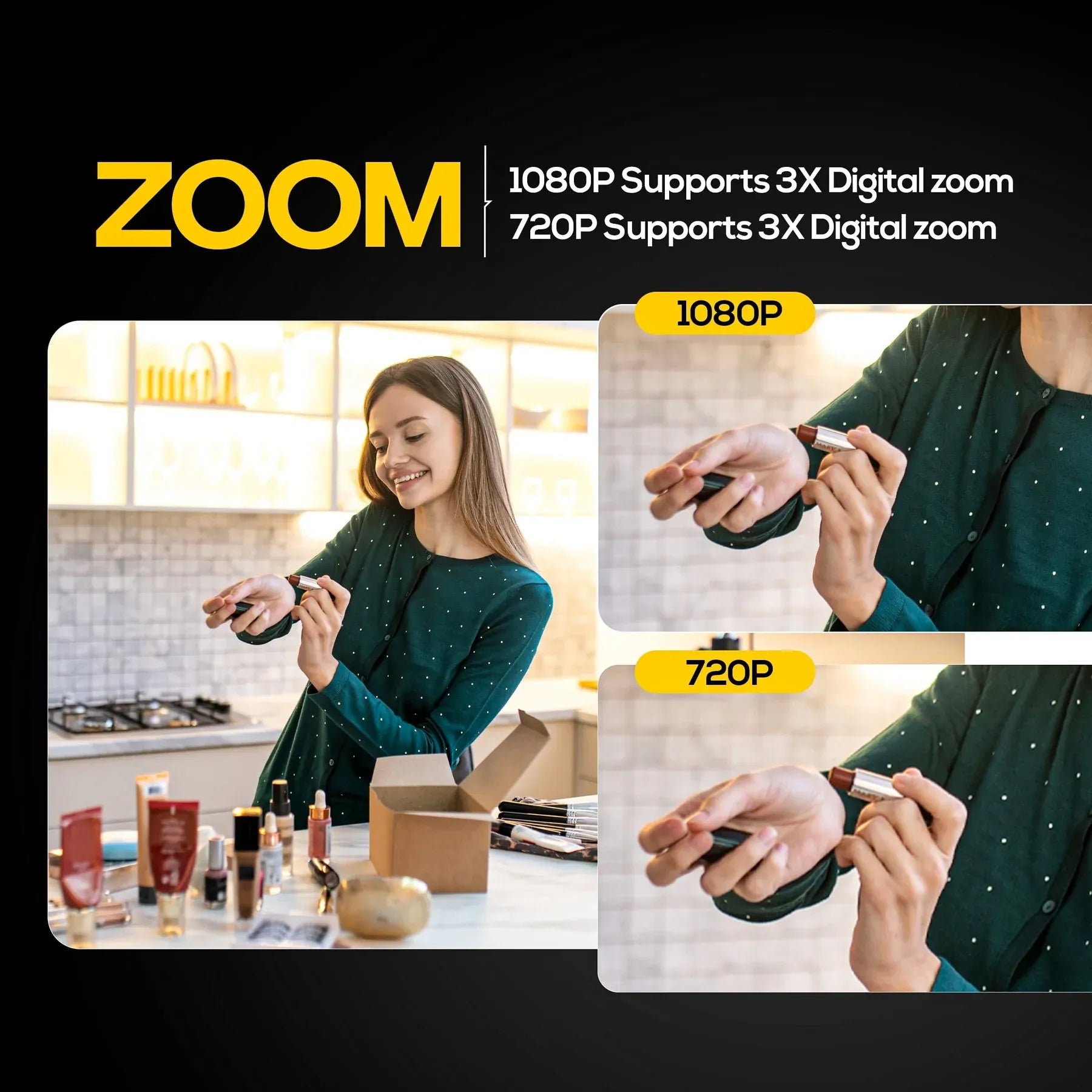 AIWAFT 4K VEOαCAM with AI Auto Focus, Dual Mic & EPTZ for Streaming, Zoom & Video Conferencing.