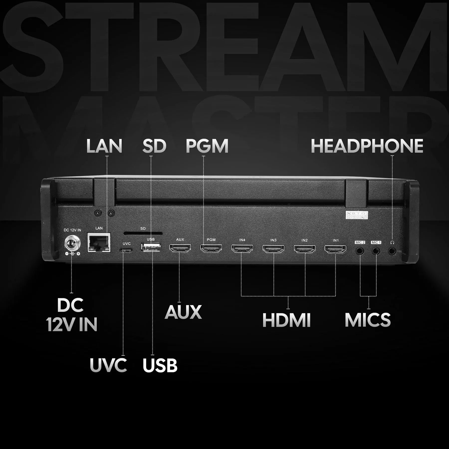 AIWaft Video Mixer – 4K HDMI/SDI Switcher for Live Streaming, Multi-Camera, PTZ Control, USB & SD Recording, 8-Layer Effects, 4-Channel Input