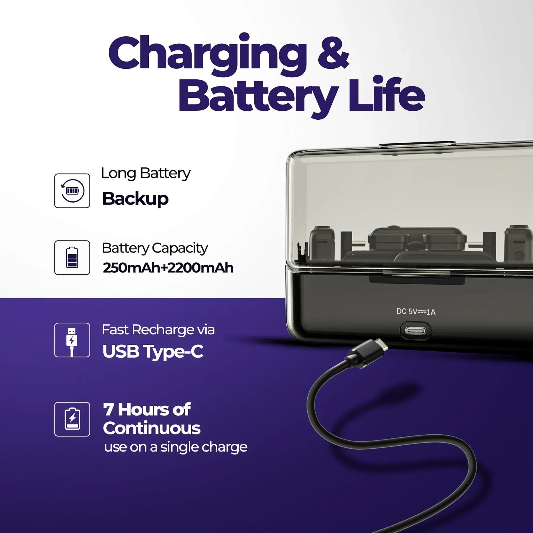 AIWaft Wireless Microphone with Noise Reduction | 100m Range, 48KHz Audio for YouTube, Vlogging & Recording